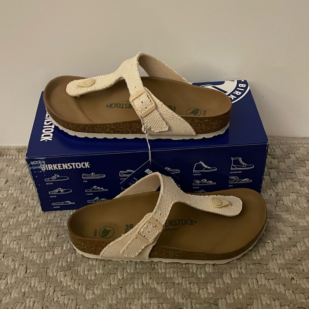 Birkenstock Textured Cream Sandals